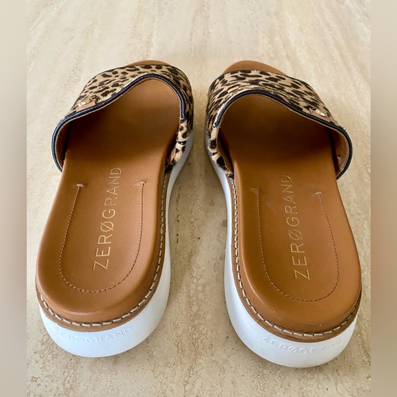 COLE HAAN ZERO GRAND Slip-On Sandal | Ocelot Leather Calf Hair | Size 6 - Picture 8 of 11
